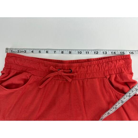 Toad & Co Size Medium Mini Skirt Pockets Drawstring Gorpcore Hiking Orange - Picture 7 of 7